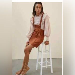 New with tags brown skirt with straps size XS by Allegra K